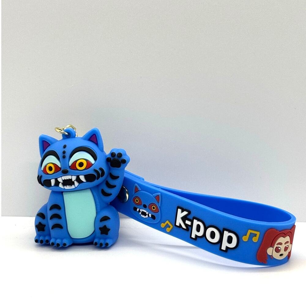 New K-Pop Demon Hunters Derpy Tiger Collectible Action Figure Keychain